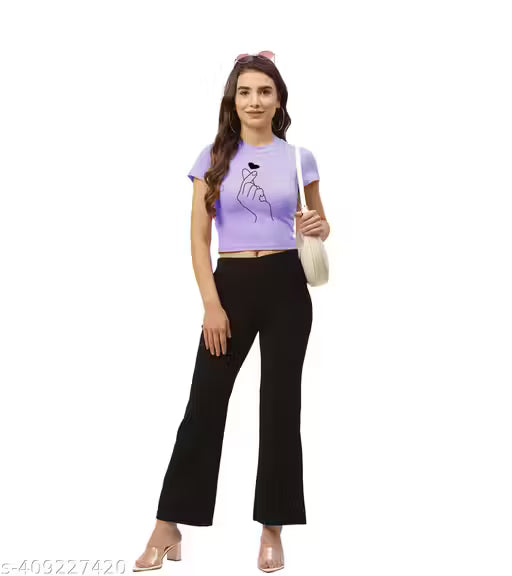 Quirky Trails Crop T-Shirt for Women | Women top I Women crop top I Women crop tshirt I Women tshirt I Women BTS top I Women black top I Women cotton top I Women cotton tshirt I Women half sleeves tshirt I Tshirt