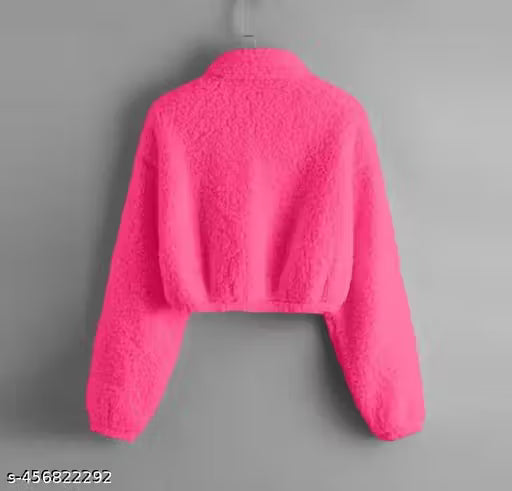 Full sleeve solid crop sweatshirt
