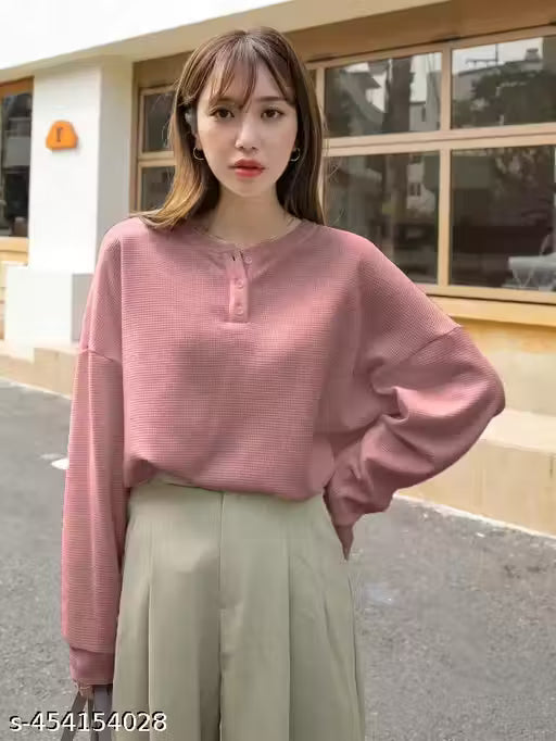 Spring New Korean Chic Simple Round Neck Base Shirt Loose and Lazy Inner with Long Sleeve T-Shirt Top Women