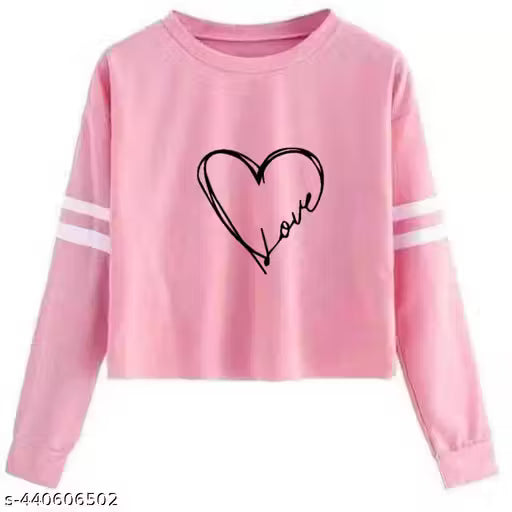 Women's Trendy Long Sleeve Maroon Printed Crop Top T-Shirt – Solid Cotton Blend Top for Girls | Women's Crop Top | Maroon Top | Long Sleeve Crop Top | Cotton Blend Crop Top | Casual Crop Top | Women's Fashion Top | Printed Crop Top | Women's T-Shirt