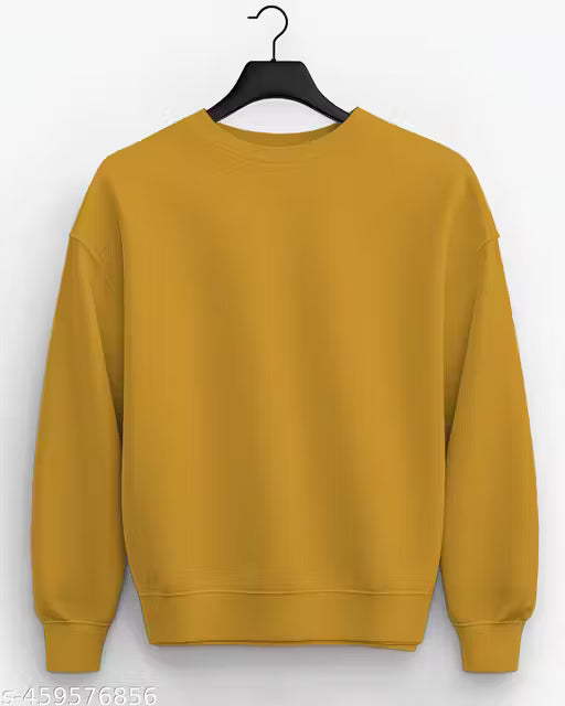 Full sleeve round neck printed fleece sweatshirt