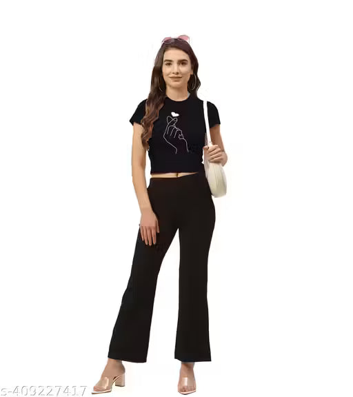 Quirky Trails Crop T-Shirt for Women | Women top I Women crop top I Women crop tshirt I Women tshirt I Women BTS top I Women black top I Women cotton top I Women cotton tshirt I Women half sleeves tshirt I Tshirt