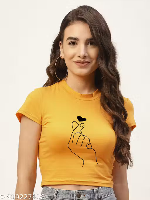 Quirky Trails Crop T-Shirt for Women | Women top I Women crop top I Women crop tshirt I Women tshirt I Women BTS top I Women black top I Women cotton top I Women cotton tshirt I Women half sleeves tshirt I Tshirt