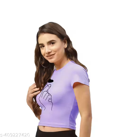 Quirky Trails Crop T-Shirt for Women | Women top I Women crop top I Women crop tshirt I Women tshirt I Women BTS top I Women black top I Women cotton top I Women cotton tshirt I Women half sleeves tshirt I Tshirt