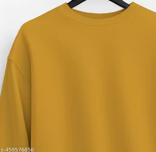 Full sleeve round neck printed fleece sweatshirt