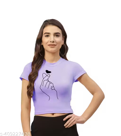 Quirky Trails Crop T-Shirt for Women | Women top I Women crop top I Women crop tshirt I Women tshirt I Women BTS top I Women black top I Women cotton top I Women cotton tshirt I Women half sleeves tshirt I Tshirt